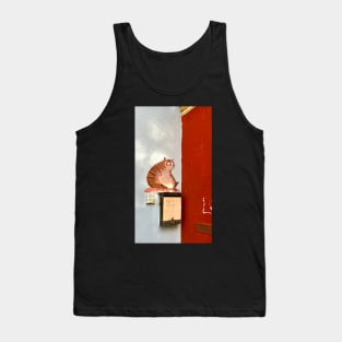 Сat on the wall Tank Top